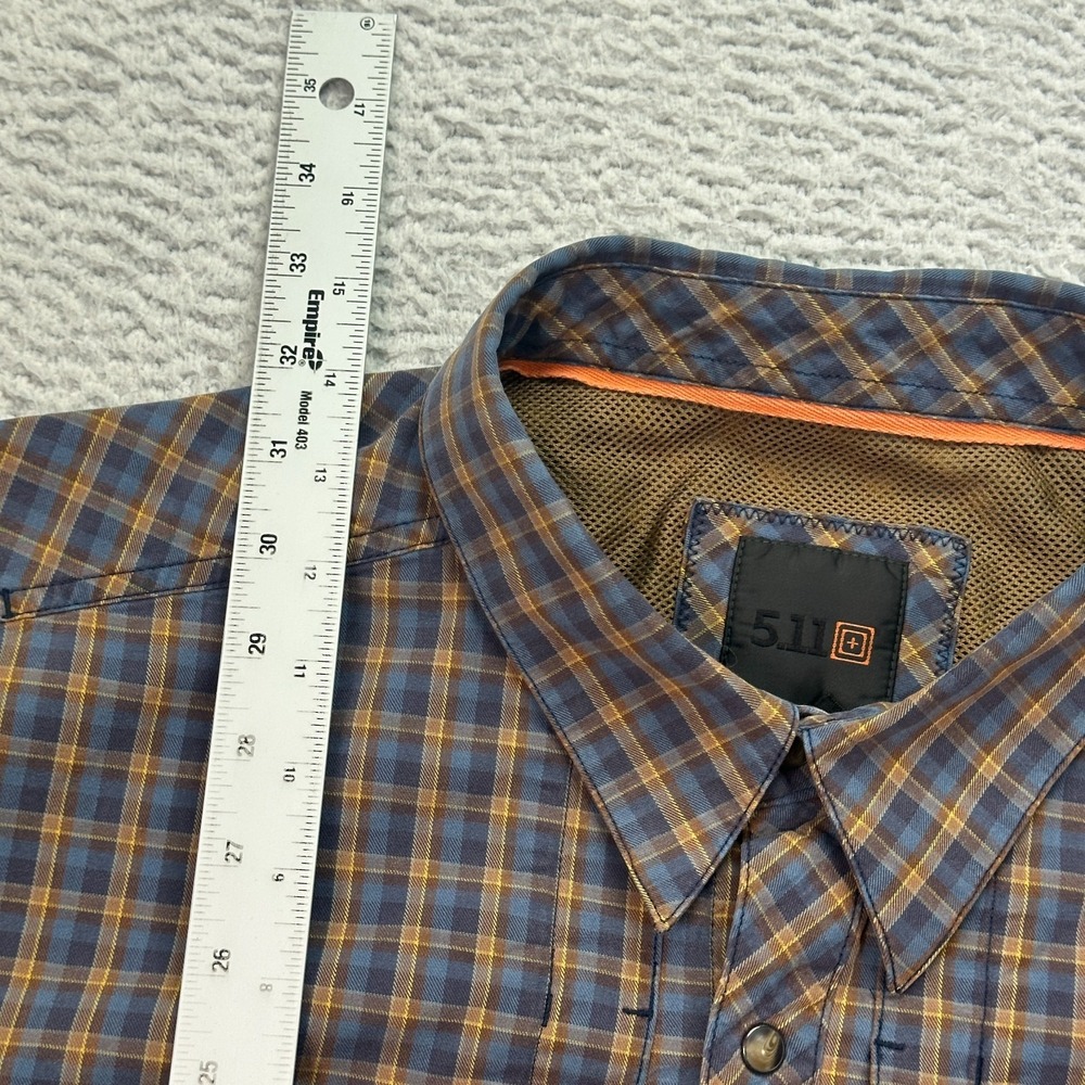 5.11 Tactical Covert Light Flannel Men's Size 2XL Long Sleeve Snap 72404 Flaw - Picture 5 of 12